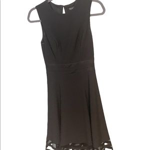 White House Black Market Black Sleeveless A-line Cocktail Dress Size 2
